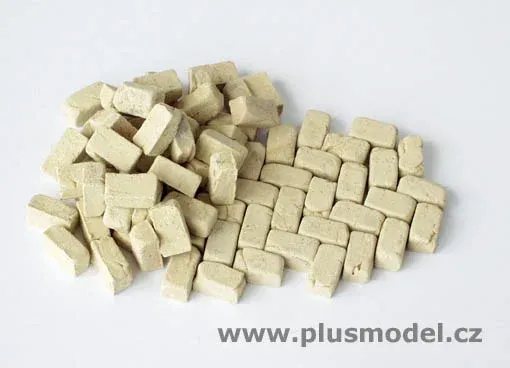 Dlažební kostky Plus Model 137 pískovec v měřítku 1/35 z pálené hlíny