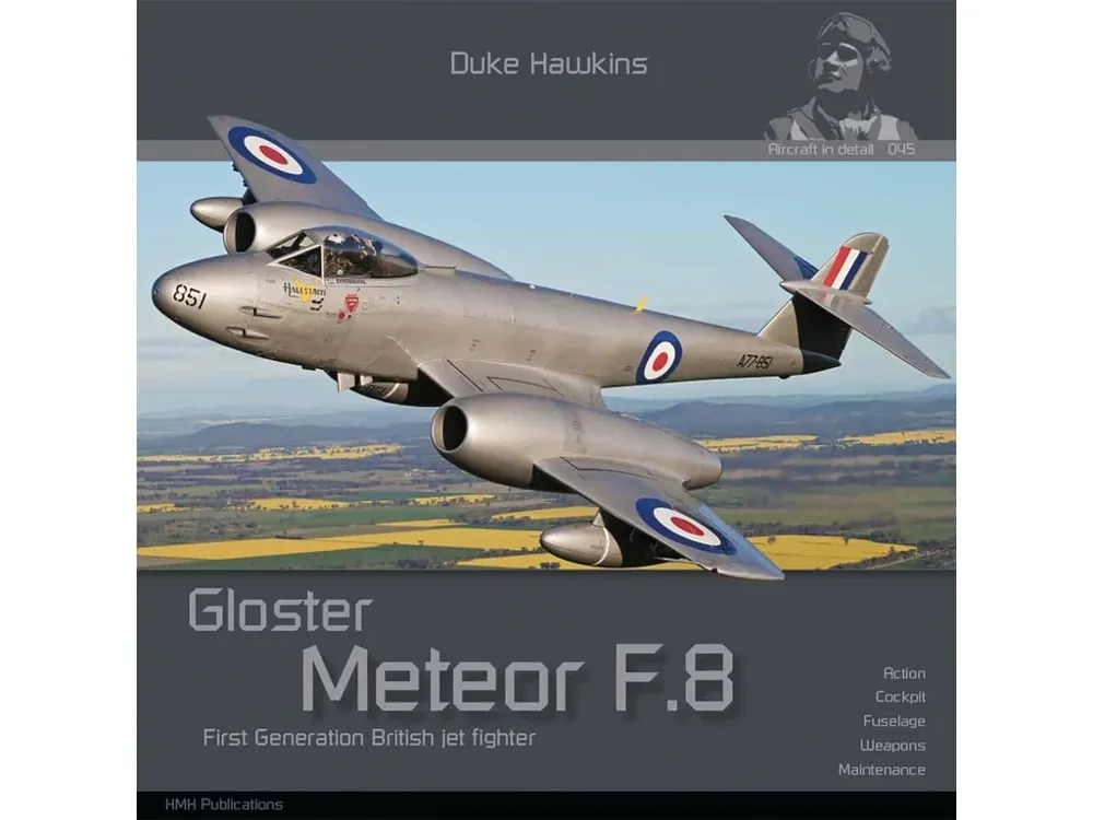 Obálka knihy Duke Hawkins DH042 Gloster Meteor F.8 / FR.9 od HMH Publications