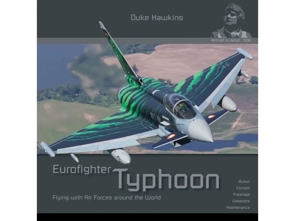 Obálka publikace Duke Hawkins: Eurofighter Typhoon od HMH Publications, 114 stran, anglicky