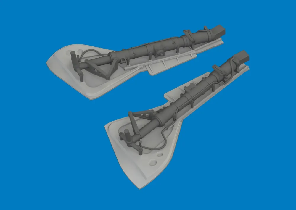 Eduard Brassin PRINT 632213 – 3D tištěné podvozkové nohy Fw 190 v měřítku 1/32
