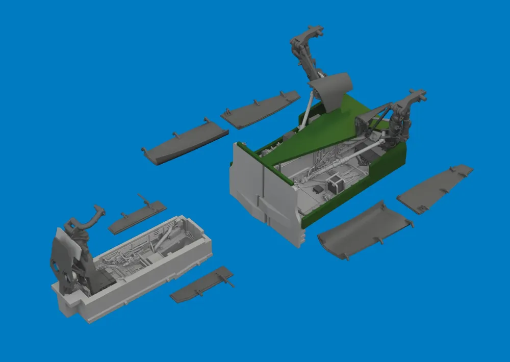 Sada Eduard Brassin 6481153 Do 217K zbraně PRINT 1/48 z 3D tisku pro stavebnici ICM