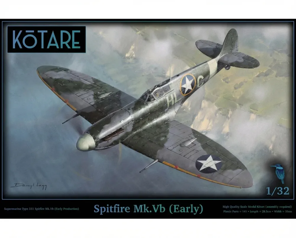 Krabice stavebnice Kotare K32006 Spitfire Mk.Vb (Early) v měřítku 1/32