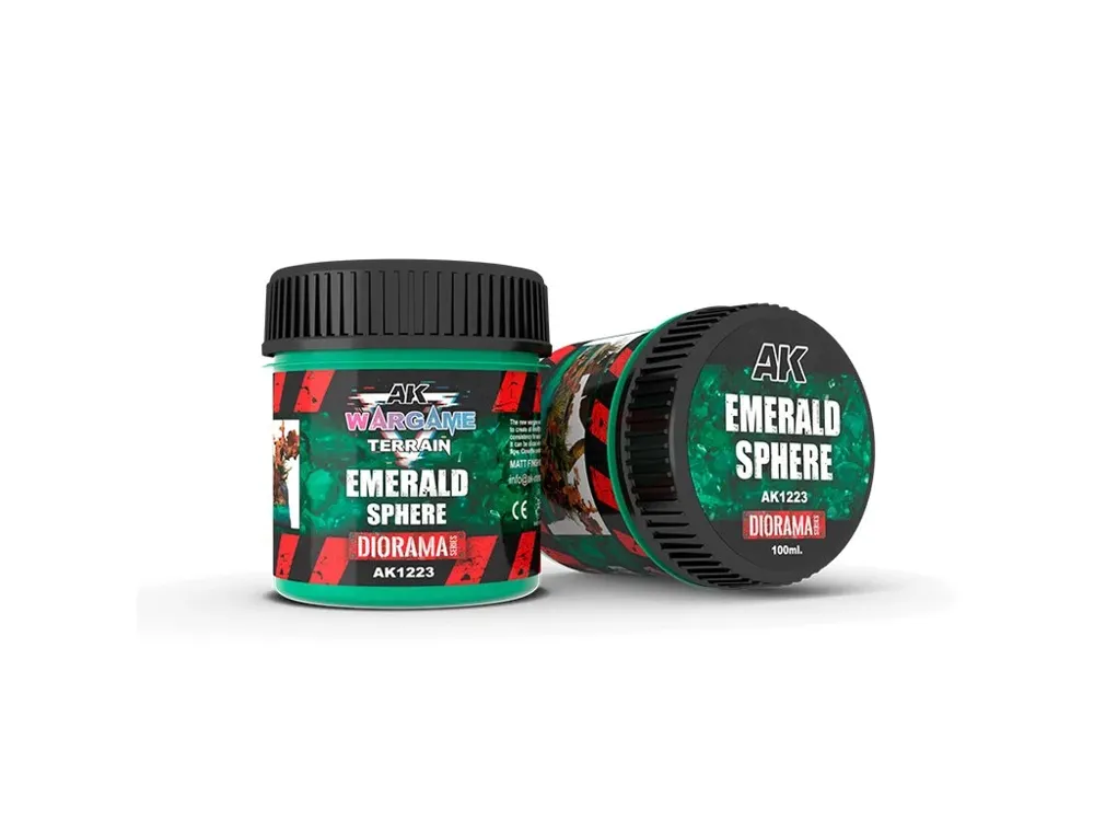 Kelímek akrylové texturovací pasty AK Interactive AK1223 Wargame Terrains Emerald Sphere 100 ml