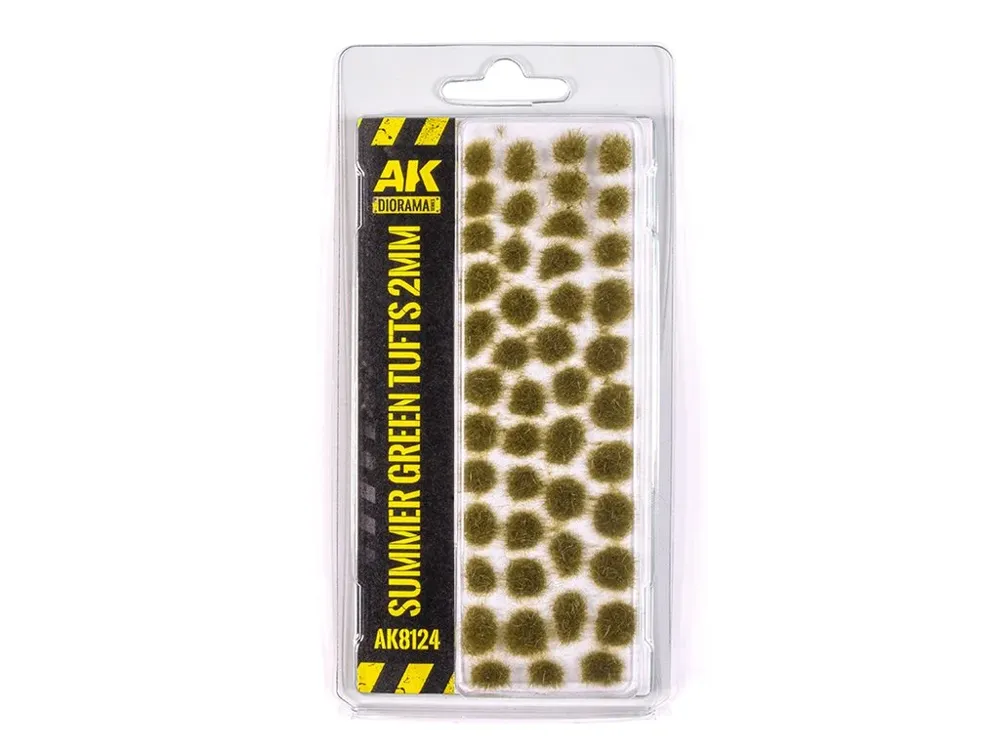 Samolepicí letní zelené trsy trávy AK Interactive AK8124 Vegetation, výška 2 mm, pro diorámata