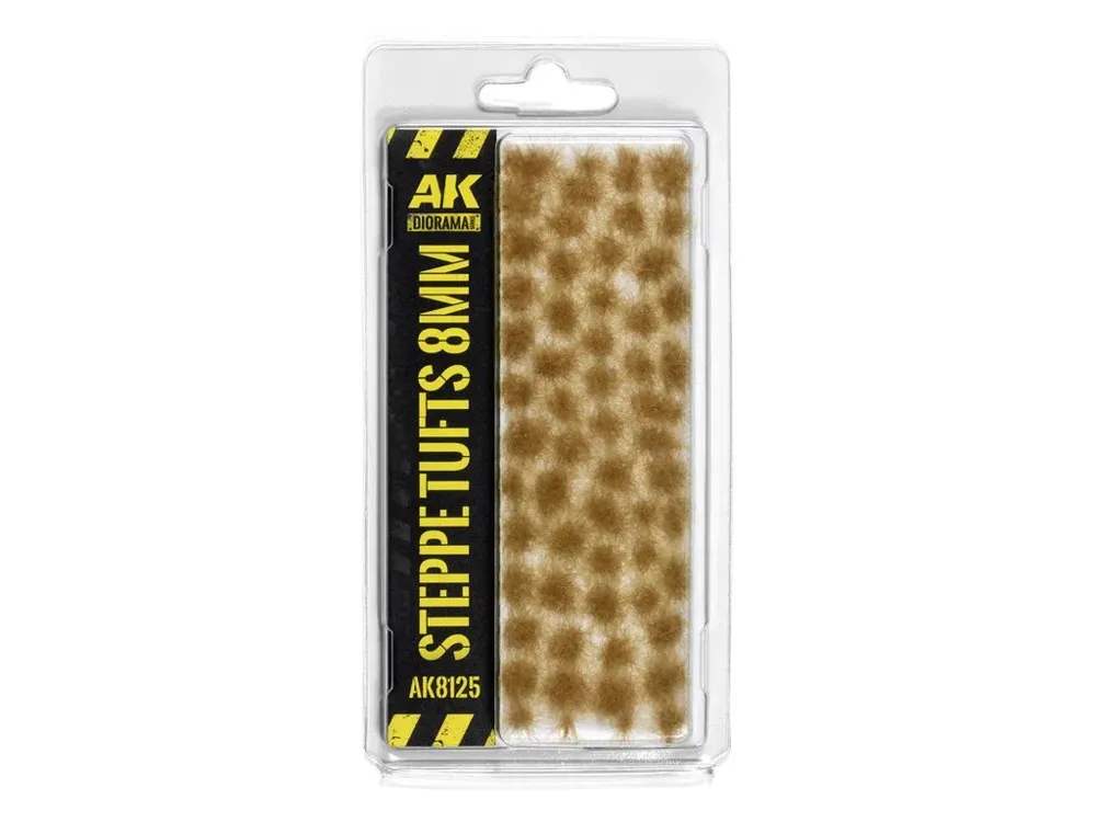 Samolepicí stepní trsy trávy AK Interactive AK8125 Vegetation o výšce 8 mm na podkladové fólii