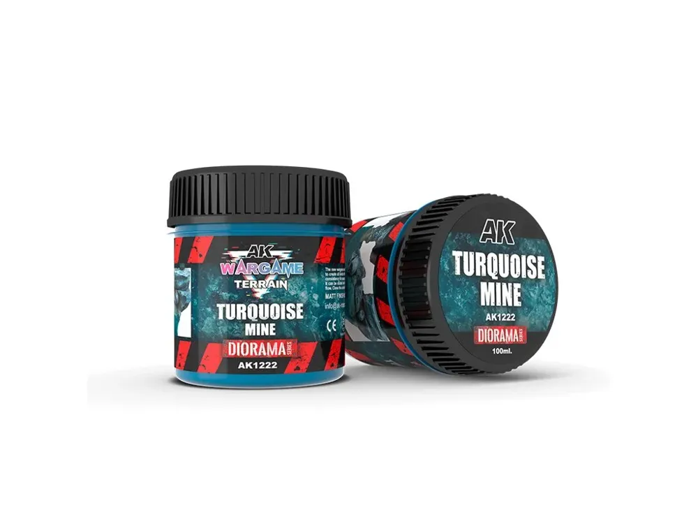Kelímek akrylové textury AK Interactive Wargame Terrains AK1222 Turquoise Mine 100 ml