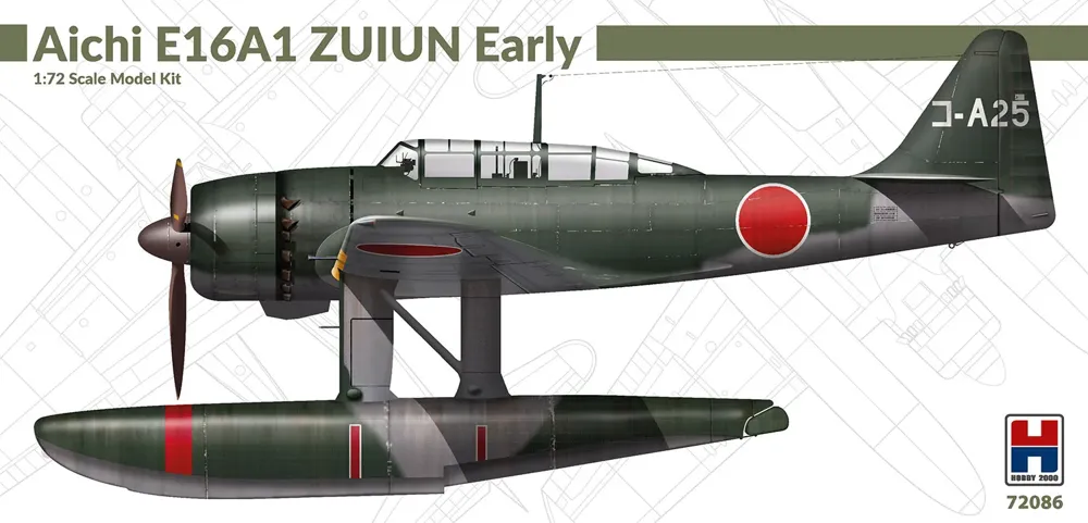 Krabice stavebnice Hobby 2000 H2K72086 Aichi E16A1 Zuiun v měřítku 1/72