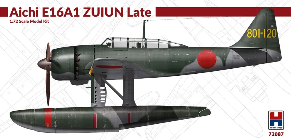 Krabice stavebnice Hobby 2000 H2K72087 Aichi E16A1 Zuiun Late v měřítku 1/72