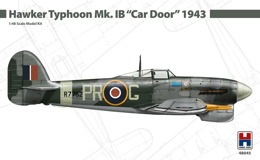 Krabice stavebnice Hobby 2000 H2K48045 Hawker Typhoon Mk. IB Car Door 1943 v měřítku 1/48