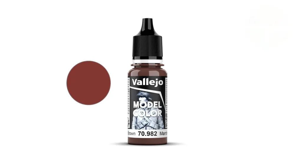 Lahvička akrylové barvy Vallejo Model Color 70982 hnědá kavalerijská matná 18 ml
