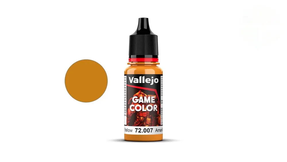 Kapací lahvička akrylové barvy Vallejo Game Color 72007 zlatá žlutá 18 ml