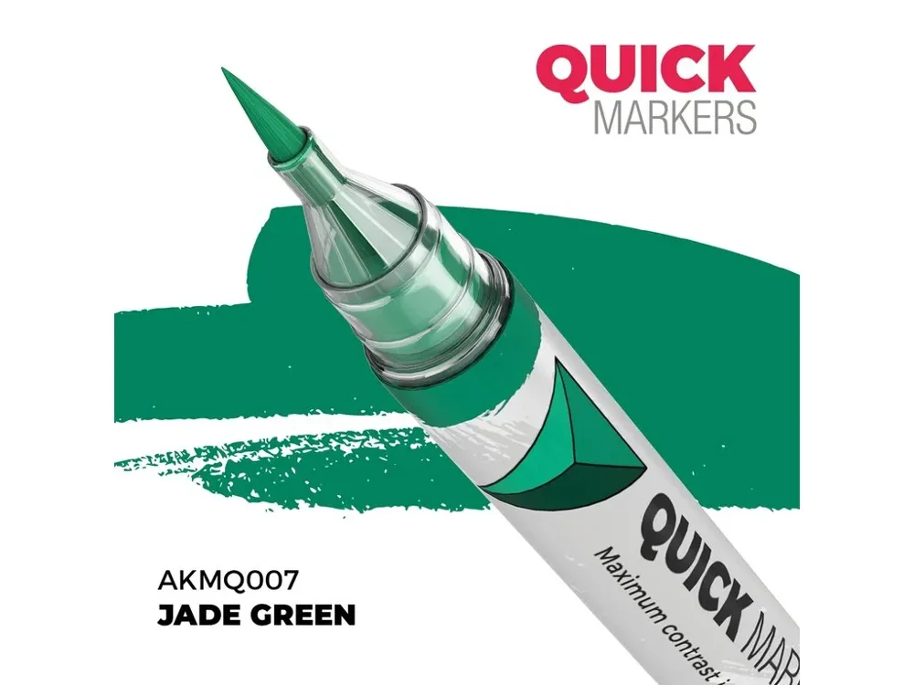 Marker s kontrastní barvou AK Quick Marker AKMQ007 nefritově zelená (Jade Green)