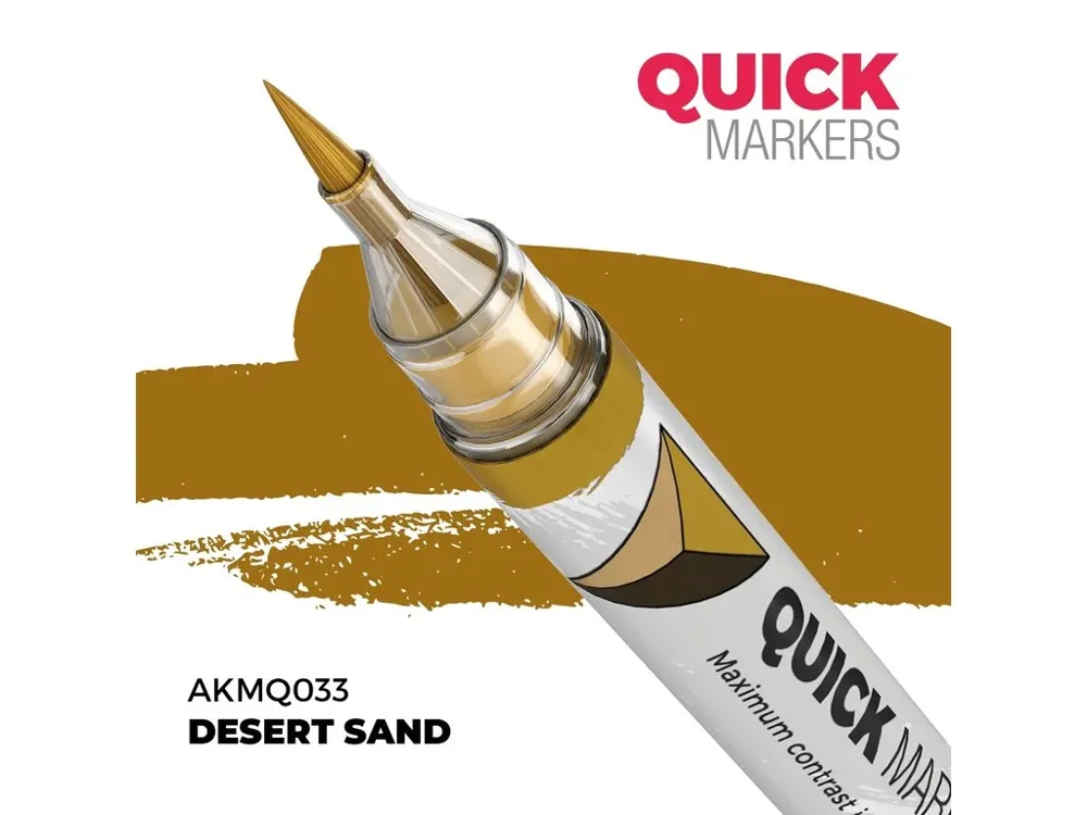 Marker s kontrastní barvou AK Quick Marker AKMQ033 pouštní písek (Desert Sand) pro miniatury