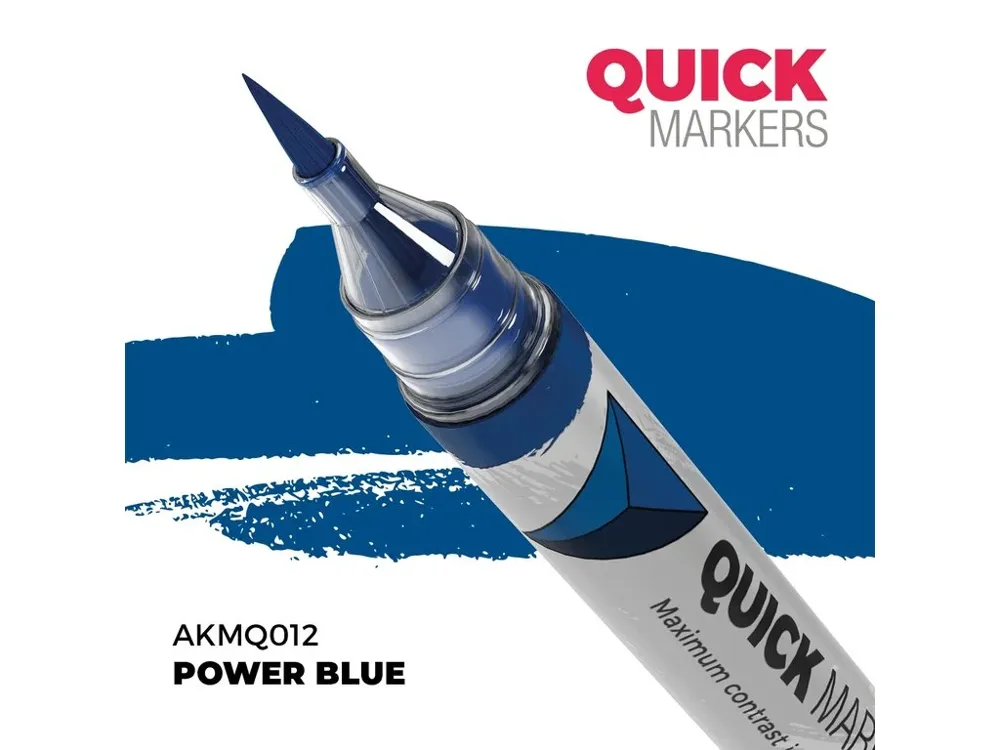 Marker AK Interactive Quick Marker AKMQ012 energetická modrá (Power Blue) pro miniatury