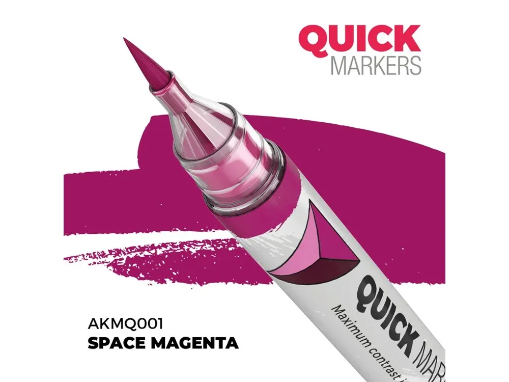 Marker s kontrastní barvou AK Interactive Quick Marker AKMQ001 vesmírná purpurová (Space Magenta)