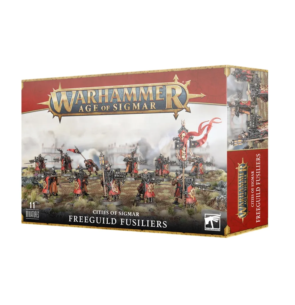 Balení Games Workshop Cities of Sigmar: Freeguild Fusiliers s 11 plastikovými figurkami střelecké pěchoty