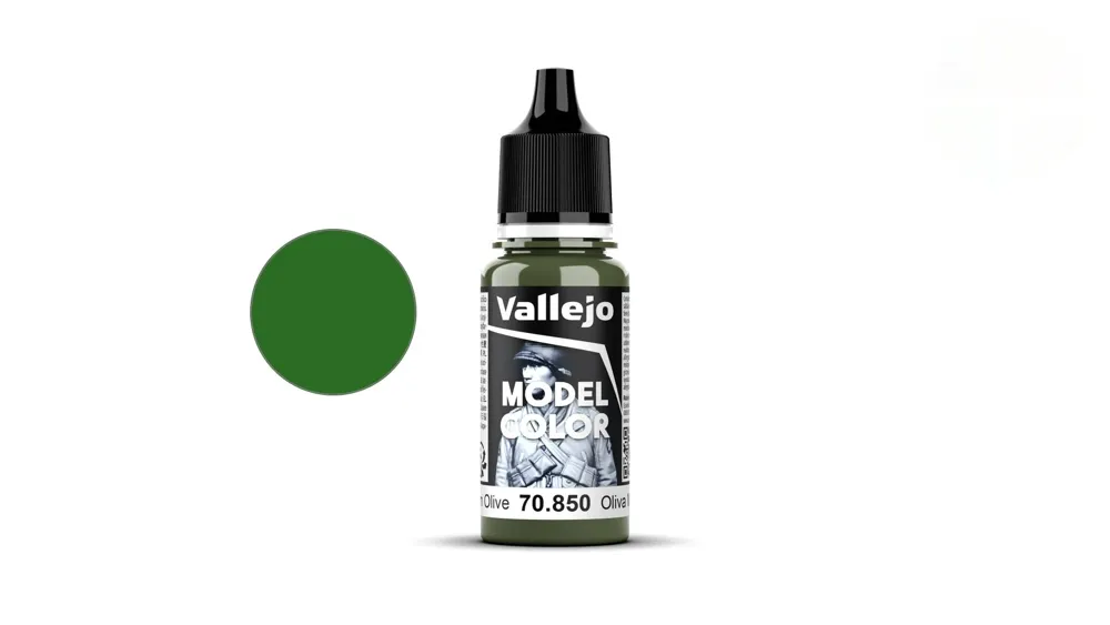 Lahvička akrylové barvy Vallejo Model Color 70850 středně olivová matná 18 ml