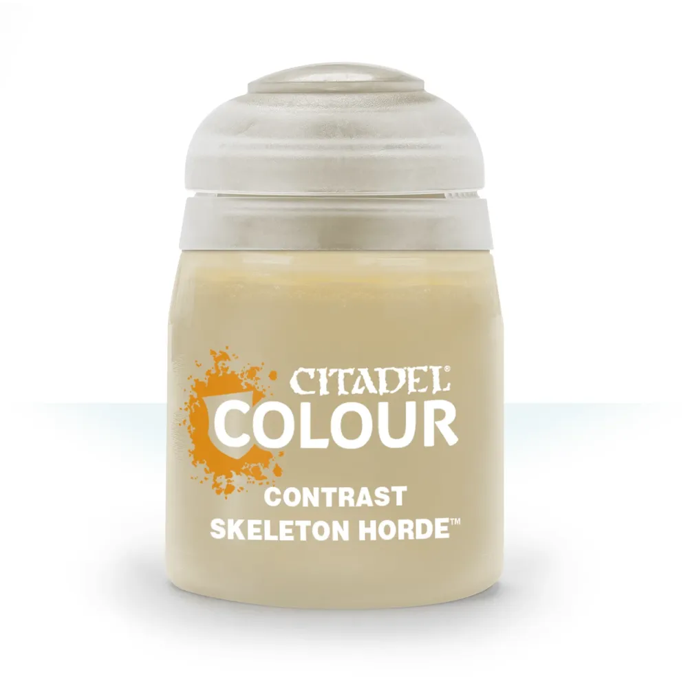Lahvička akrylové barvy Citadel Contrast Skeleton Horde 18 ml, kostěný odstín