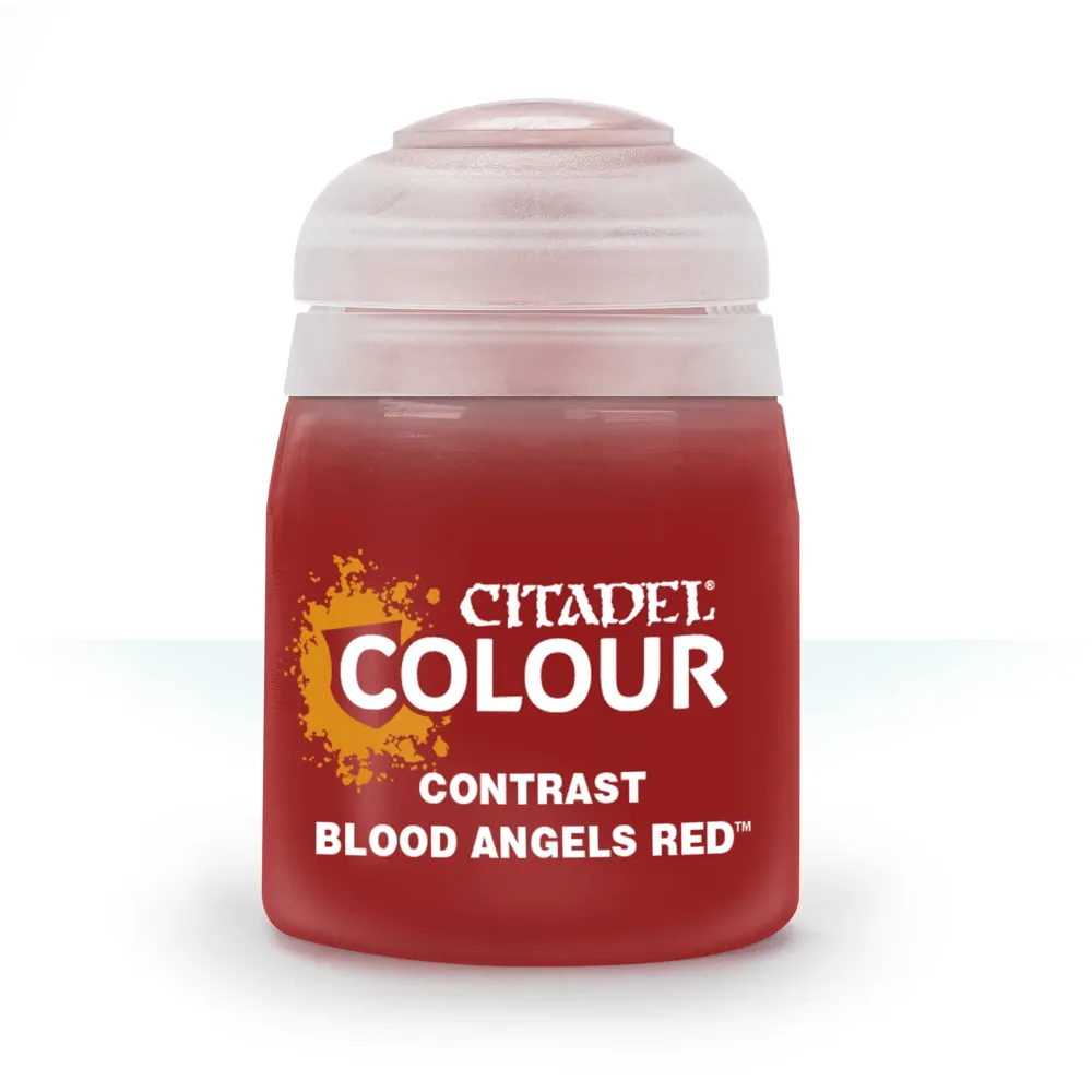Lahvička akrylové barvy Citadel Contrast 29-12 Blood Angels Red 18 ml