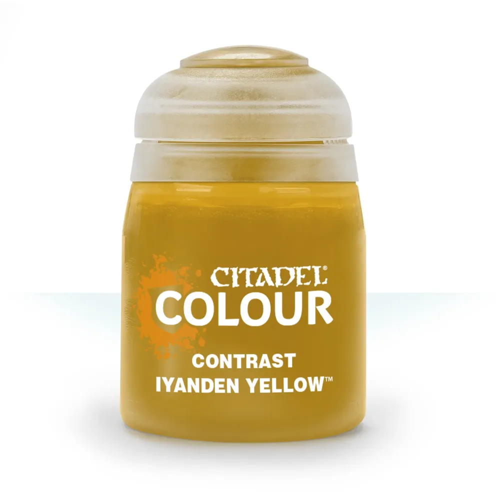 Lahvička akrylové barvy Citadel Contrast 29-10 žlutá Iyanden Yellow 18 ml