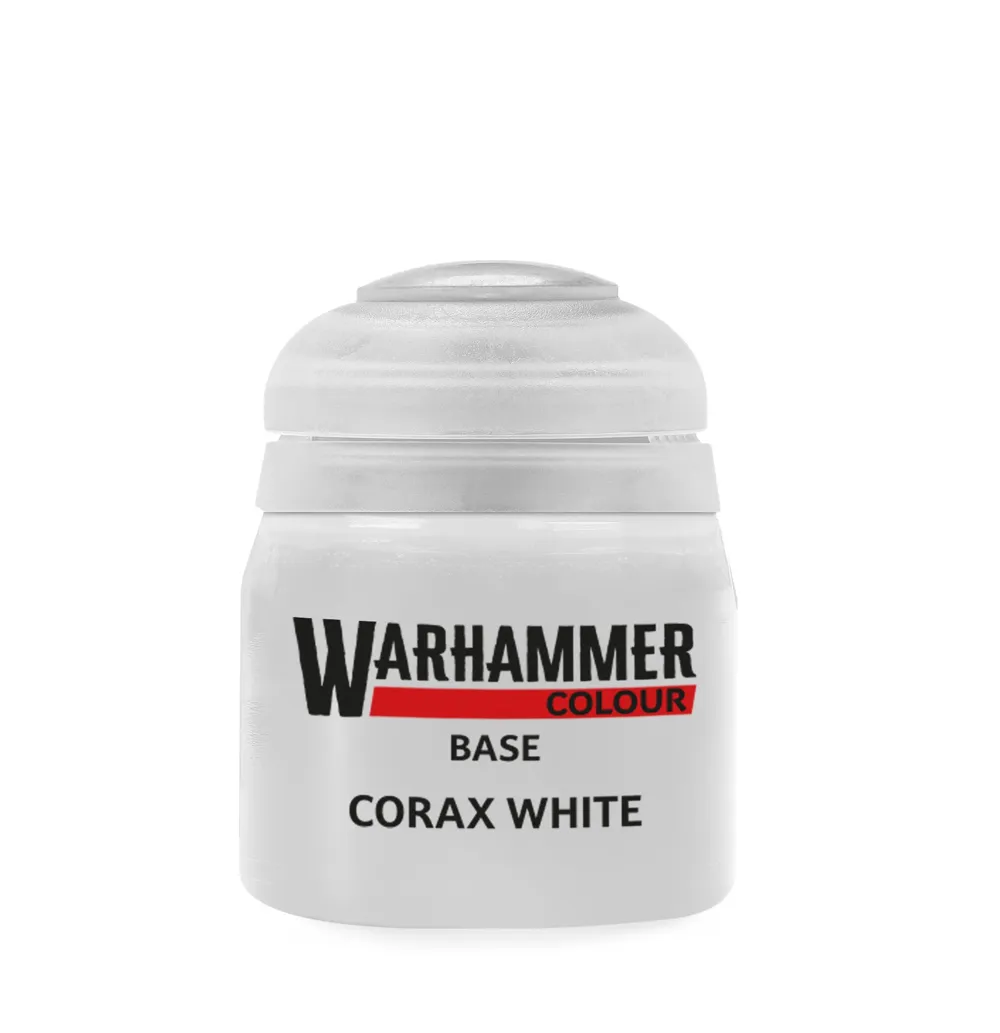 Lahvička akrylové barvy Citadel Base 21-52 Corax White 12 ml