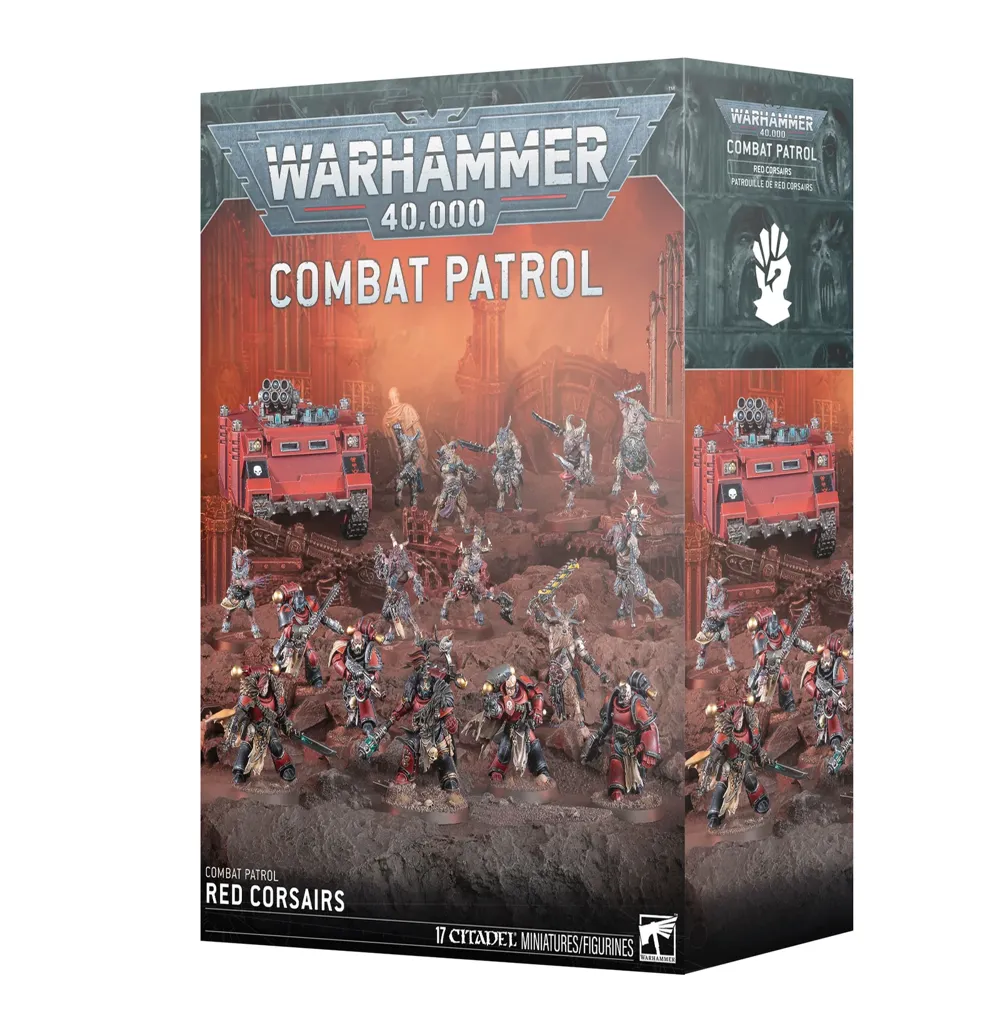 Krabice Games Workshop Combat Patrol: Red Corsairs pro Warhammer 40,000 se 17 miniaturami