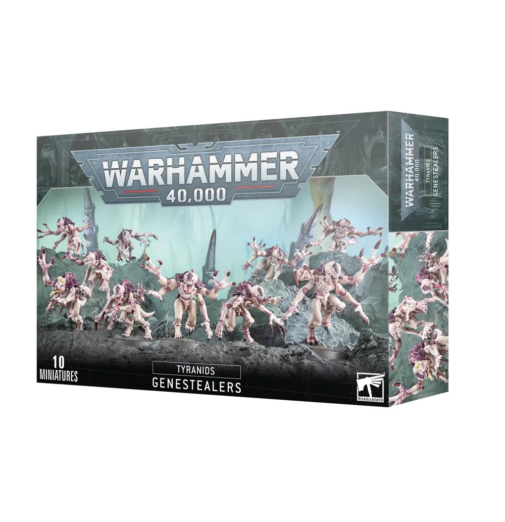 Balení Games Workshop Tyranids: Genestealers, 10 plastových modelů Warhammer 40,000 v měřítku 1:56