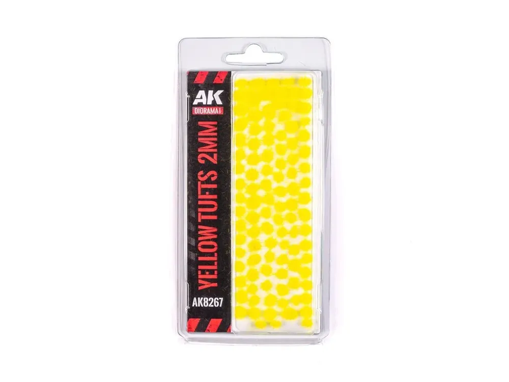 Samolepicí travní trsy AK Interactive AK8267 WARGAME Vegetation žluté fantasy trsy 2 mm na podložce