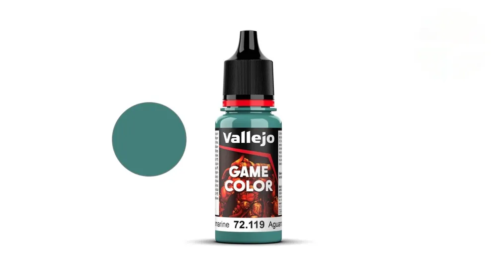 Kapátková lahvička akrylové barvy Vallejo Game Color 72119 akvamarínová 18 ml