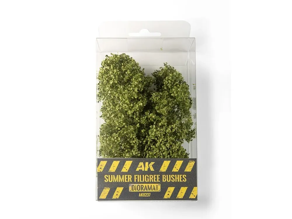 Blistr s ručně vyráběnou vegetací AK Interactive AK8237 letní keře pro diorámata 1:35