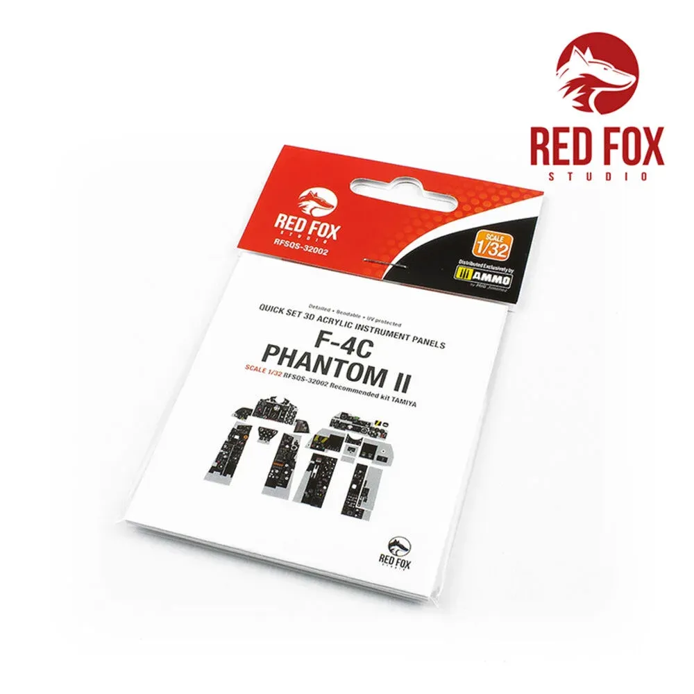 Red Fox Studio RFSQS-32002 Quick Set 3D přístrojové panely pro F-4C Phantom II v měřítku 1/32
