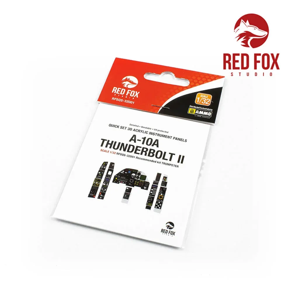 Red Fox Studio RFSQS-32001 Quick Set 3D přístrojové panely kokpitu A-10A Thunderbolt II 1/32