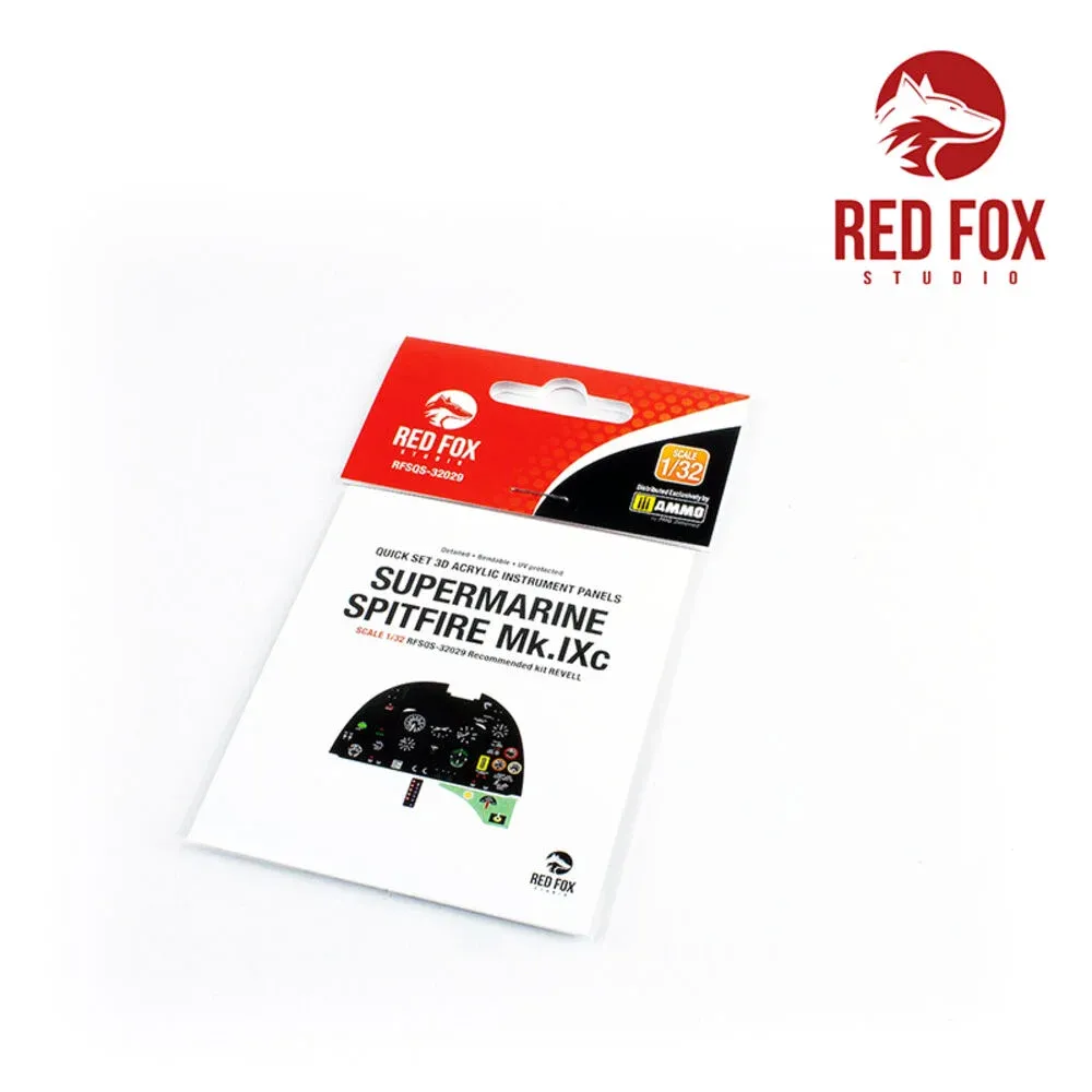 Set 3D přístrojových panelů Red Fox Studio RFSQS-32029 pro Spitfire Mk.IXc 1/32 (Revell)