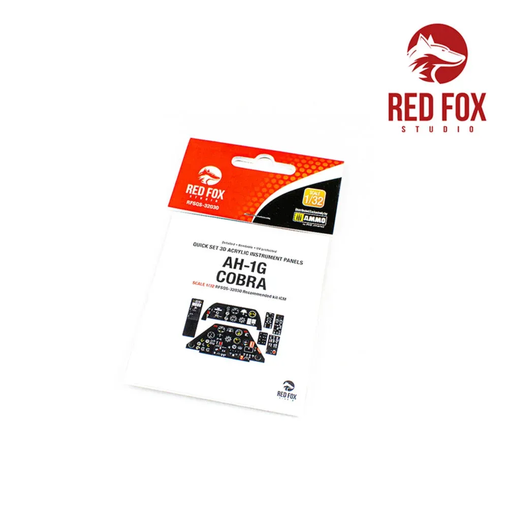 3D přístrojové panely Red Fox Studio Quick Set RFSQS-32030 pro AH-1G Cobra 1/32