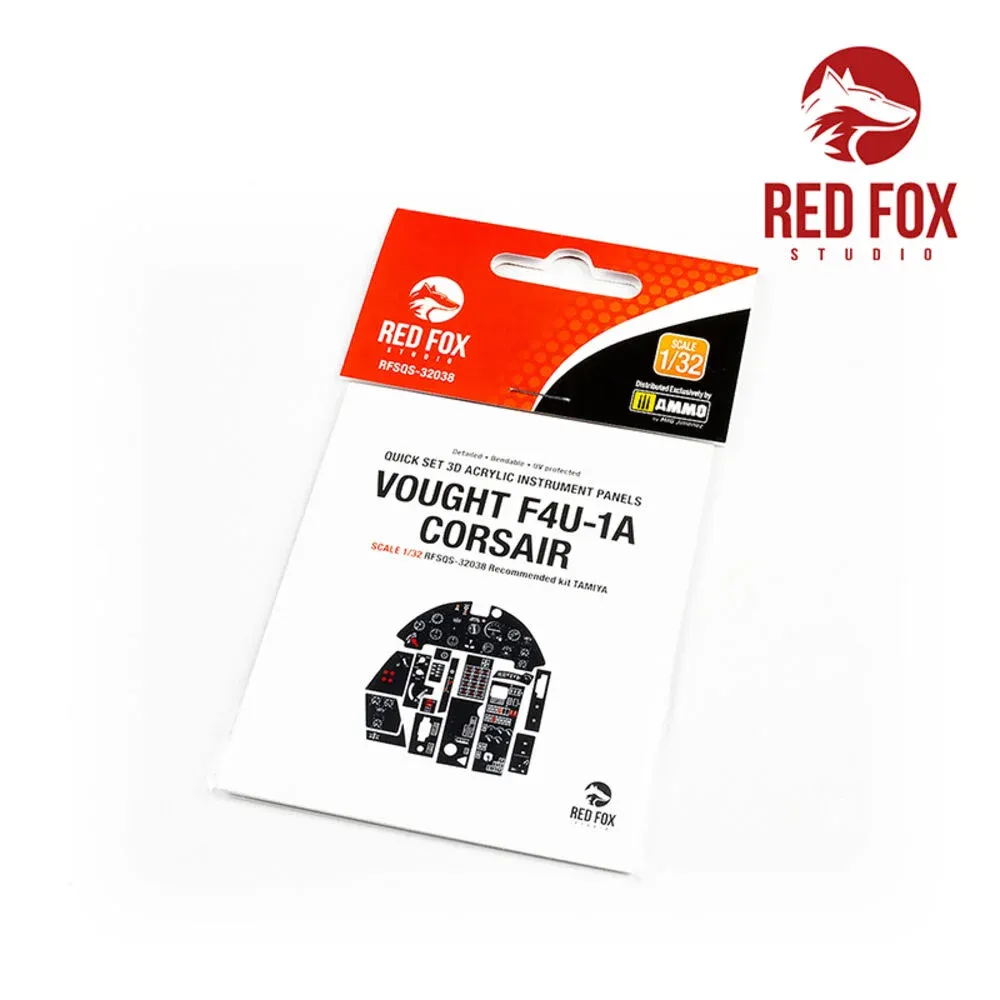 Red Fox Studio Quick Set 3D RFSQS-32038 přístrojové panely pro F4U-1A Corsair 1/32