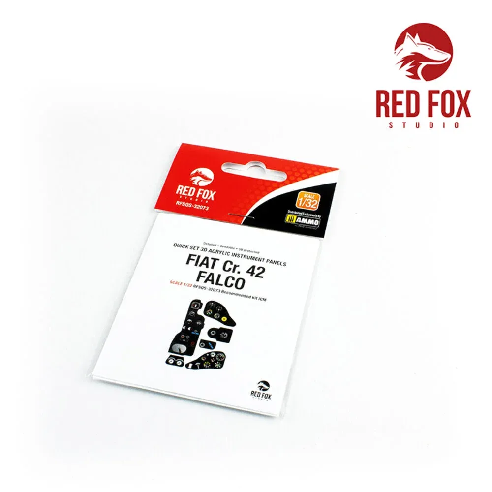 Red Fox Studio Quick Set 3D přístrojové panely Fiat CR.42 Falco 1/32 pro stavebnici ICM