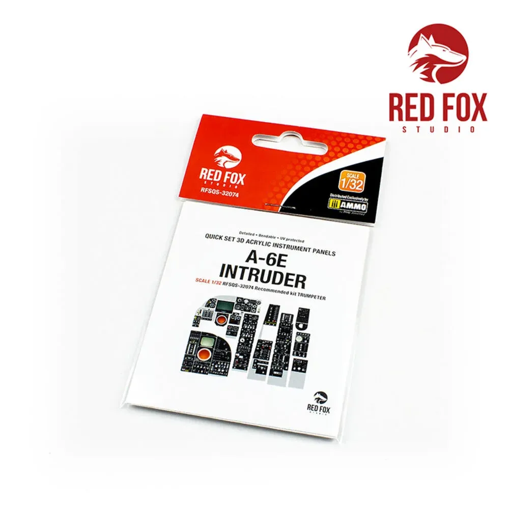 Sada 3D přístrojových panelů Red Fox Studio Quick Set RFSQS-32074 pro A-6E Intruder 1/32