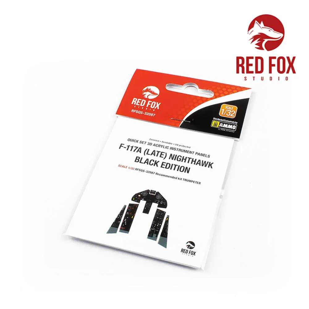 Red Fox Studio Quick Set 3D RFSQS-32087 – 3D přístrojové panely kokpitu F-117A Nighthawk 1/32