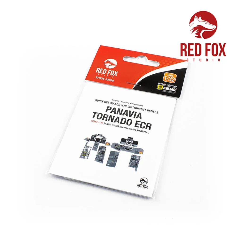 Sada 3D přístrojových panelů Red Fox Studio Quick Set RFSQS-32088 pro Tornado ECR 1/32