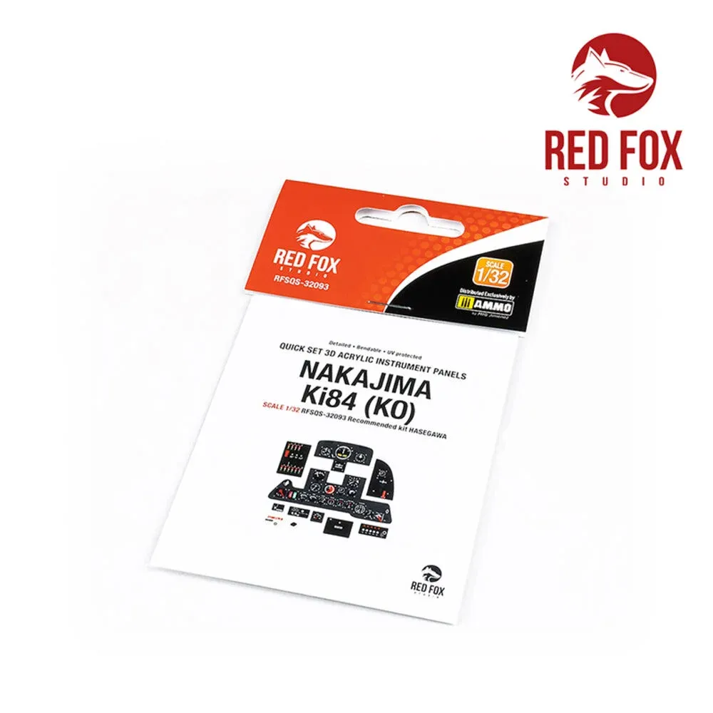 Red Fox Studio Quick Set RFSQS-32093 3D přístrojové panely Nakajima Ki-84 v měřítku 1/32