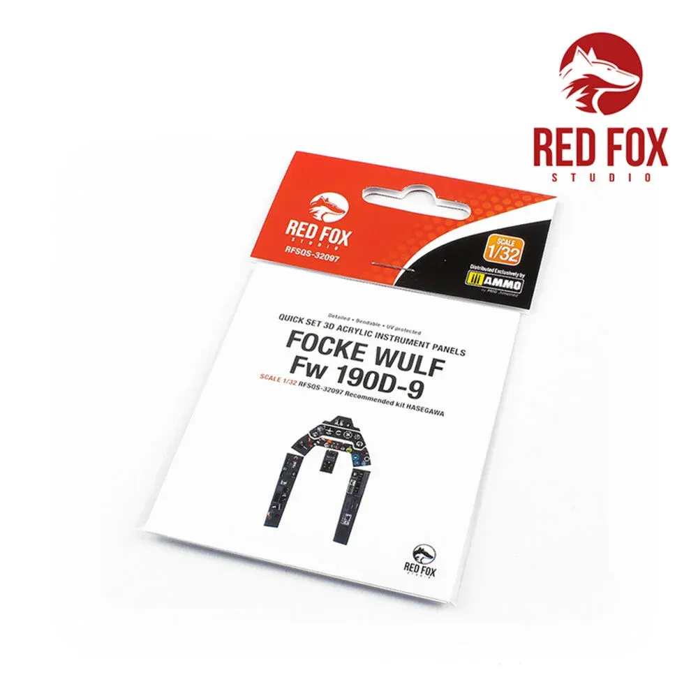 Red Fox Studio Quick Set RFSQS-32097 3D panely přístrojové desky Fw 190D-9 Dora v měřítku 1/32