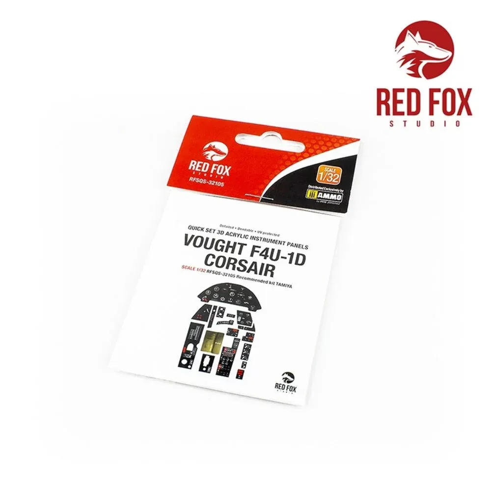 Set 3D přístrojových panelů Red Fox Studio RFSQS-32105 pro F4U-1D Corsair 1/32