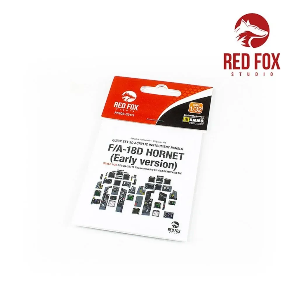 Sada 3D přístrojových panelů Red Fox Studio Quick Set 3D RFSQS-32111 pro F/A-18D Hornet 1/32