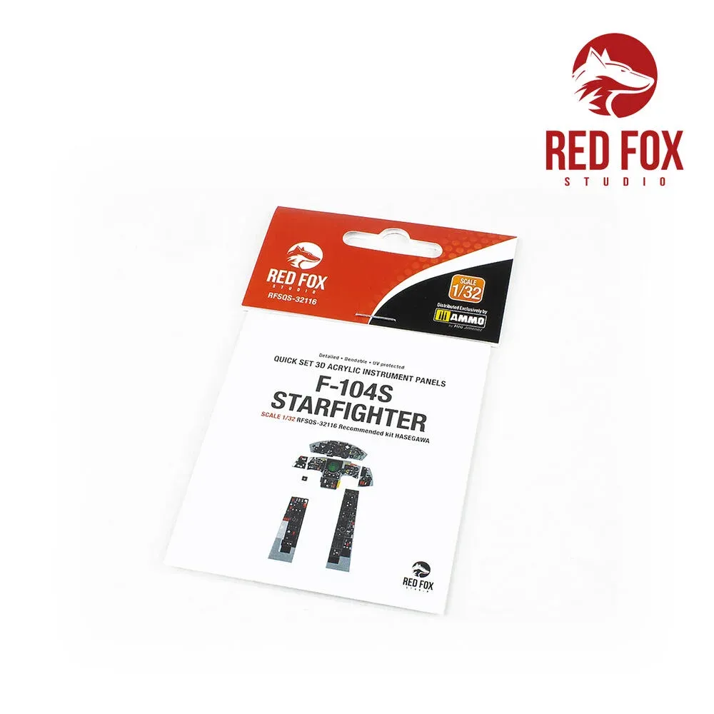 Red Fox Studio RFSQS-32116 3D panely přístrojové desky F-104S Starfighter 1/32 pro Hasegawa