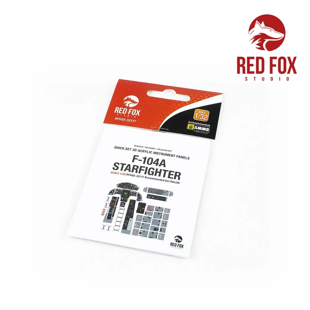 Red Fox Studio Quick Set 3D RFSQS-32117 3D přístrojové panely kokpitu F-104A Starfighter 1/32