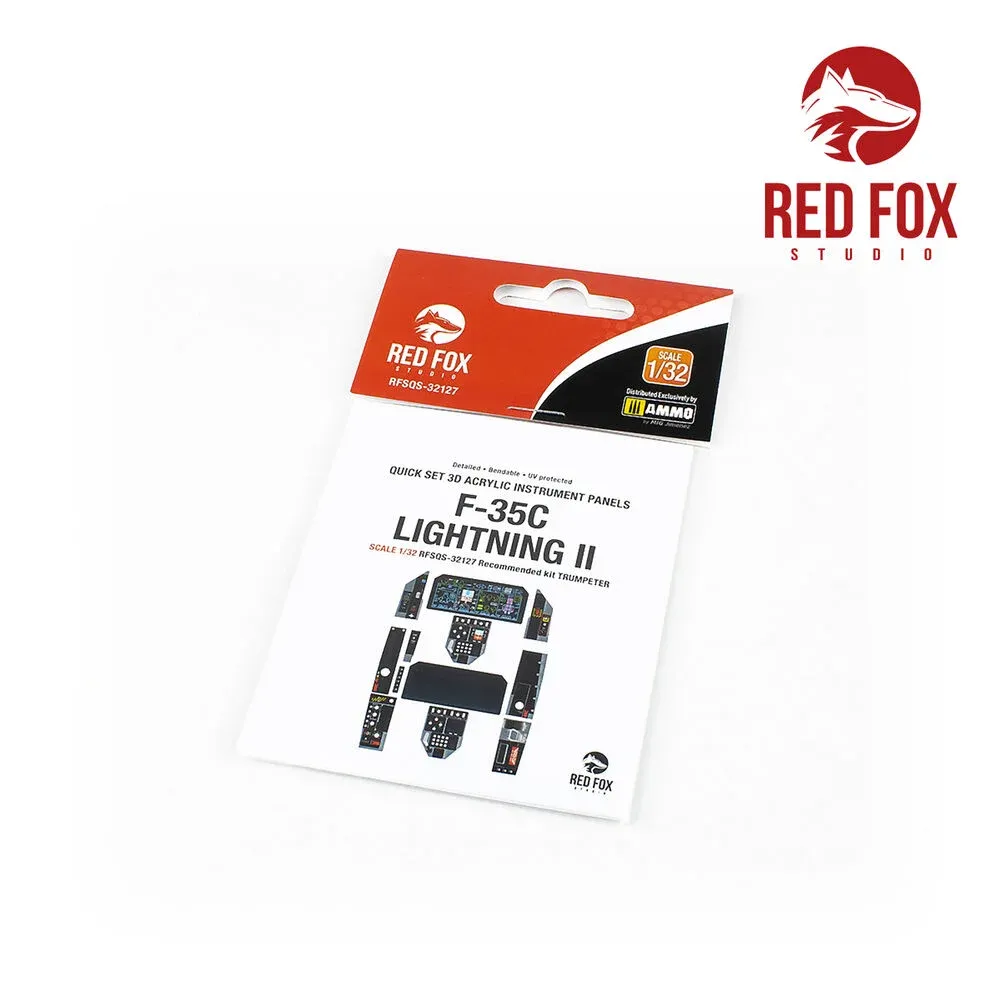 Red Fox Studio RFSQS-32127 Quick Set 3D přístrojové panely 1/32 pro F-35C Lightning II
