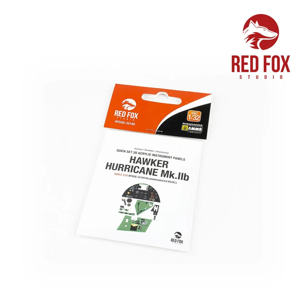 Red Fox Studio Quick Set 3D RFSQS-32148 3D přístrojové panely Hawker Hurricane Mk IIb 1/32