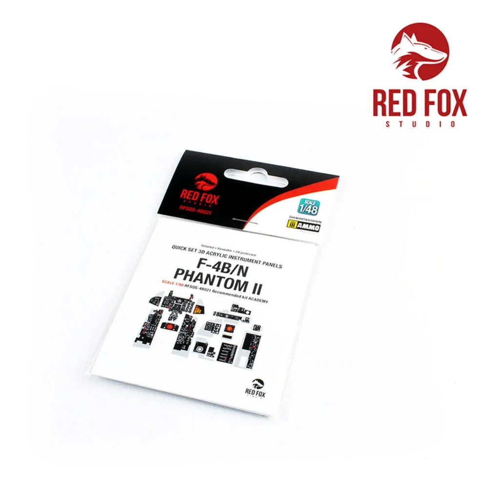 Red Fox Studio RFSQS-48021 Quick Set 3D přístrojové panely pro F-4B/N Phantom II v měřítku 1/48