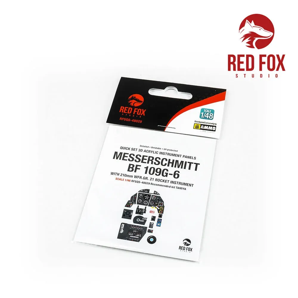 Red Fox Studio RFSQS-48029 3D přístrojový panel 1/48 pro Messerschmitt Bf 109G-6