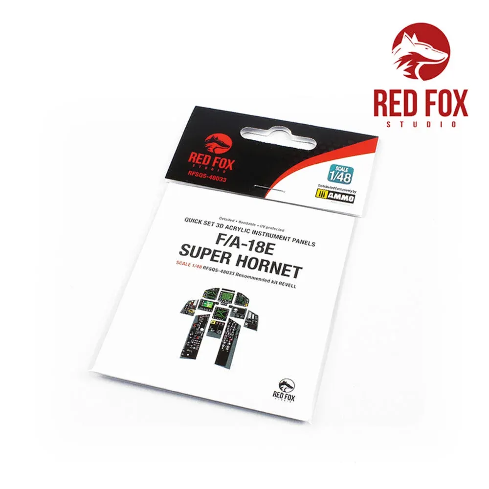 Red Fox Studio Quick Set 3D RFSQS-48033 přístrojové panely F/A-18E Super Hornet 1/48